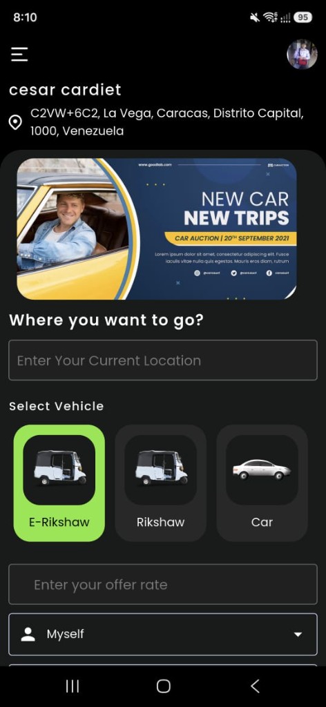 App de viajes (tipo inDriver)