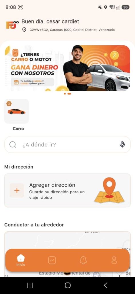 App de taxi (tipo Uber)